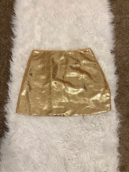 Collective the label petite Dresses & Skirts - Gold Sequin Mini Skirt